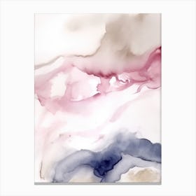 Watercolour Abstract Rose Pink 1 Canvas Print
