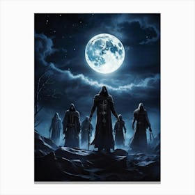 The Rising Undead In The Full Moon (1) 2 Canvas Print