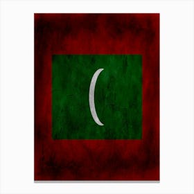 Maldives Flag Texture Canvas Print