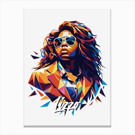 Lizzo 02 Portrait Music Icon Style WPAP Pop Art Canvas Print