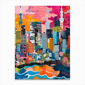 Kitsch Tokyo Colourful 3 Canvas Print