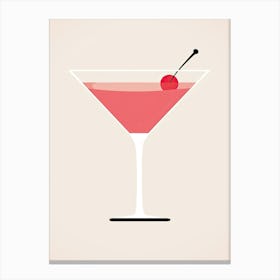 Mid Century Modern French Martini Martini Floral Infusion Cocktail 1 Canvas Print