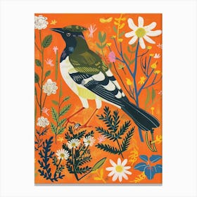 Spring Birds Magpie 2 Canvas Print