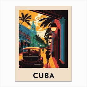 Cuba 4 Vintage Travel Poster Canvas Print