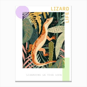 Modern Abstract Lizard Illustration 1 Poster Canvas Print