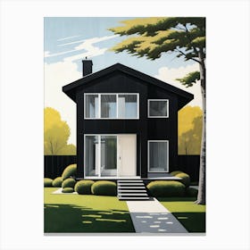 Minimalist Modern House Illustration (52) Canvas Print