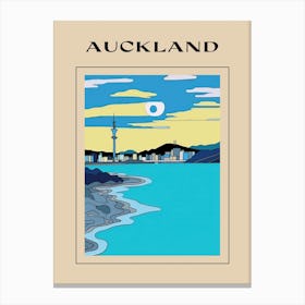 Minimal Design Style Of Auckland, New Zealand 4 Poster Canvas Print