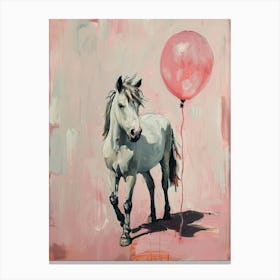 Cute Horse 2 With Balloon Canvas Print