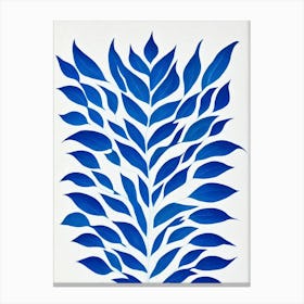 Split Leaf Philodendron Stencil Style Plant Canvas Print