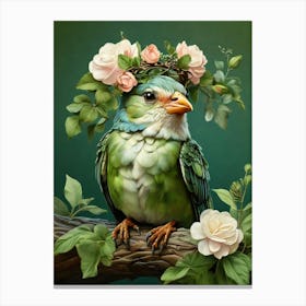 Bird In A Crown 1 Canvas Print