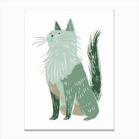 Siberian Cat Clipart Illustration 1 Canvas Print