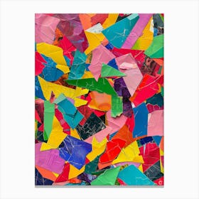 Collage Of Colorful Pieces Of Paper Canvas Print