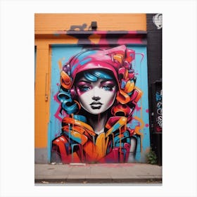 Graffiti Girl Canvas Print