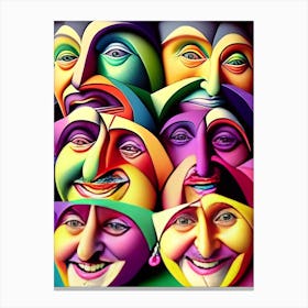 Masksofthecrowd Canvas Print