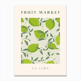Kitchen Fruit Market - Limes Canvas Print