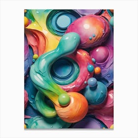 Colorful Abstract Painting Canvas Print