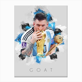 Lionel Messi Street Art 3 Canvas Print