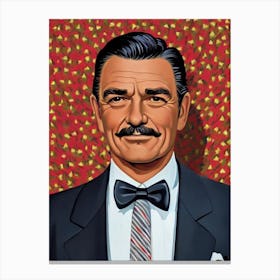 Clark Gable Illustration Movies Canvas Print