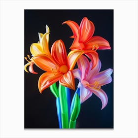 Bright Inflatable Flowers Amaryllis 4 Canvas Print