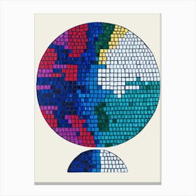 Mosaic World Canvas Print