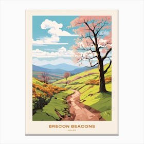 Brecon Beacons National Park Wales 3 Hike Poster Canvas Print