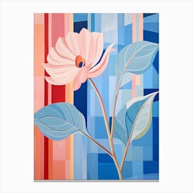 Gerbera Daisy 5 Hilma Af Klint Inspired Pastel Flower Painting Canvas Print