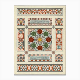 Arabic Art Pattern, Emile Prisses D’Avennes, La Decoration Arabe, Digitally Enhanced Lithograph From Own1 Canvas Print