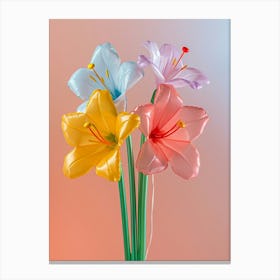 Dreamy Inflatable Flowers Amaryllis 3 Canvas Print