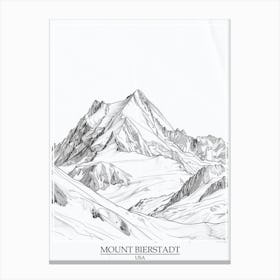 Mount Bierstadt Usa Color Line Drawing 2 Poster Canvas Print