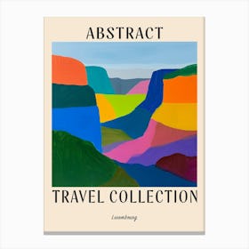 Abstract Travel Collection Poster Luxembourg 1 Canvas Print