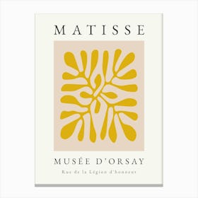 Minimalist Matisse Print Mustard Yellow 1 Canvas Print