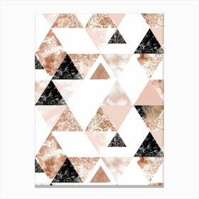 Rose Gold Triangles Canvas Print