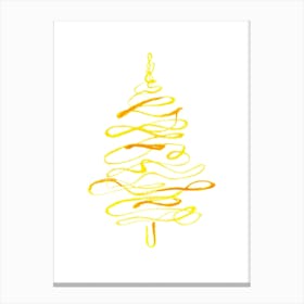 Christmas Tree watercolor Canvas Print