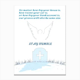 Angel Qoute Illustration 12 Canvas Print