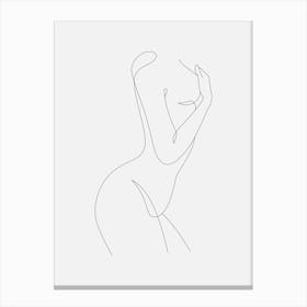 Female Nude Minimalist Line Canvas Print