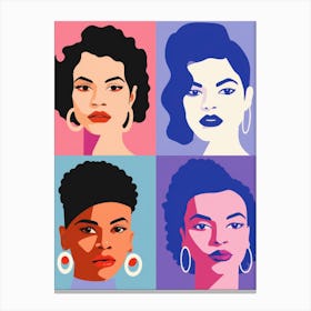 Portrait Of African American Women Canvas Print