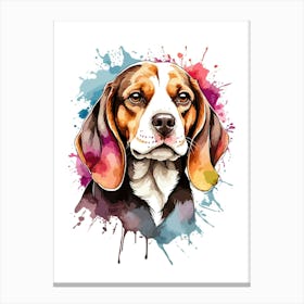 Beagle Face Canvas Print