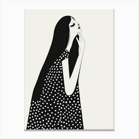 Polka Dot Dress 2 Canvas Print