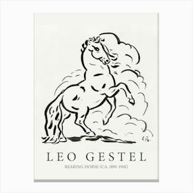 Rearing Horse Leo Gestel Canvas Print