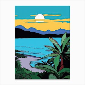 Minimal Design Style Of Costa Rica 1 Canvas Print