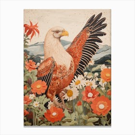 Crested Caracara 2 Detailed Bird Painting Canvas Print