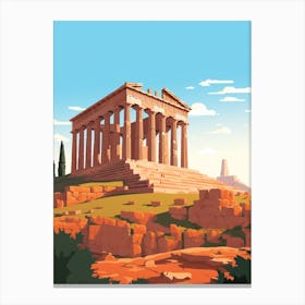 Greece 5 Travel Illustration Canvas Print
