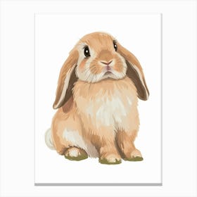 French Lop Rabbit Kids Illustration 3 Canvas Print