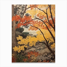 Ash 1 Vintage Autumn Tree Print  Canvas Print