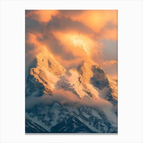 Sunrise Over Grand Teton Canvas Print