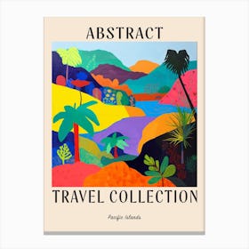 Abstract Travel Collection Poster Pacific Islands 1 Canvas Print