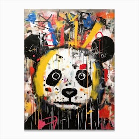 Panda Bear 2, Basquiat style Canvas Print