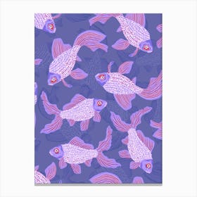 Goldfish - Purple Canvas Print