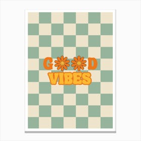 Good Vibes Retro Print Stampe su tela