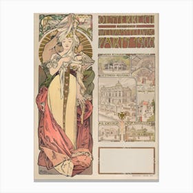 Austria At The Exposition Universelle (1899), Alphonse Mucha Canvas Print